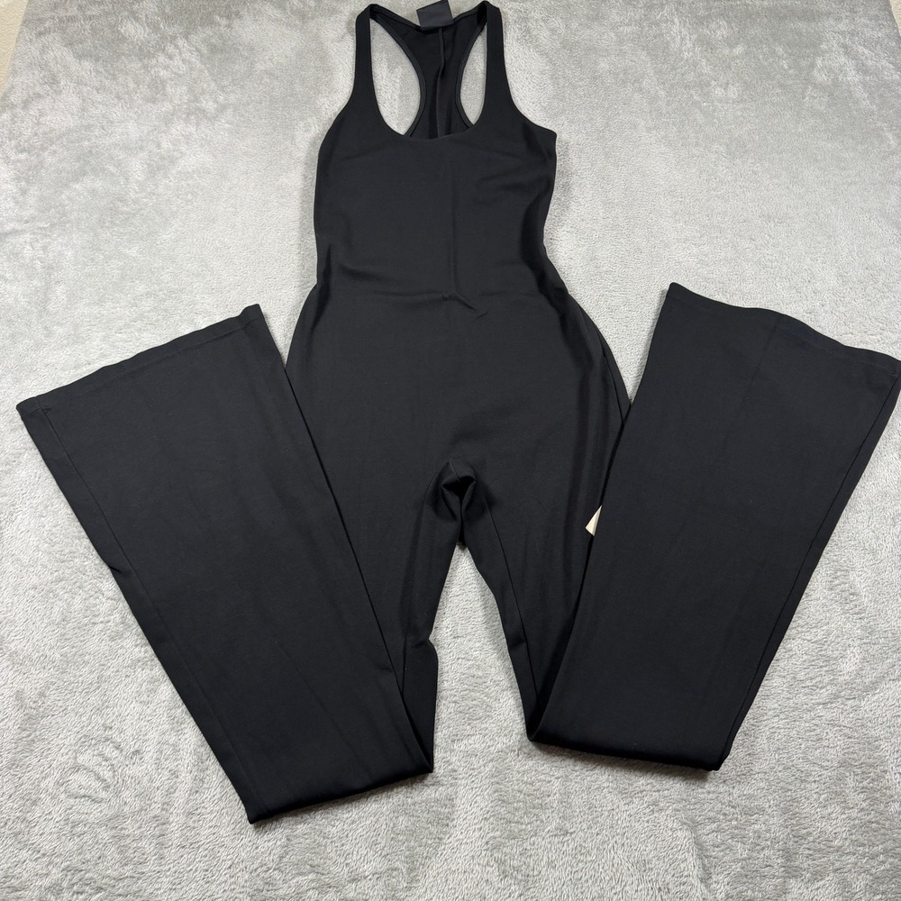 Savage Fenty Puma Flare Leg Jumpsuit Women XS Black Sleeveless Racerback Rihanna